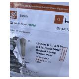 Sand Vinyl Routed Fence Corner Post x 4