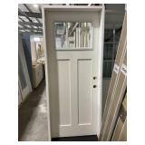 32' x 80' LH 2-Panel FG Exterior Door in White