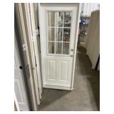 30' x 76' LH 1/2 View FG Exterior Door in White
