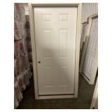 36' x 80' RH Steel 6-Panel Exterior Door
