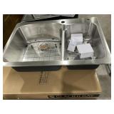 33' Glacier Bay Double Bowl All in One Sink