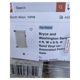 Sand Vinyl Privacy Fence Gate x 2