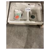 24-1/2' x 18' Double Bowl Sink x2