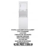 GE Electric Stacked Laundry Center With Warranty