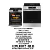 GE 5.3 Cu.Ft. Gas Stove With Warranty
