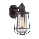 Harbor Breeze 1-Bulb Wall Lantern in Black x 2