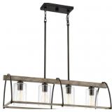 Quoizelï¿½ 4-Bulb Linear Chandelier in Bronze
