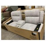 Dual Powered Loveseat in Light Gray