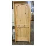 32' x 80' RH 2-Panel Arch Top Pine Interior Door