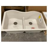 33' x 20' Composite Undermount Double Bowl Sink