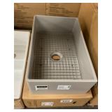 30' Gray Fireclay Apron Sink