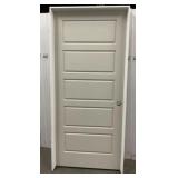 24' x 80' LH 5-Panel Primed Wood Door