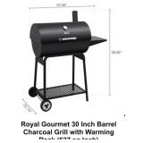 Royal 30' Barrel Charcoal Grill