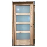 36' x 80' LH White Cedar 4-Lite Interior Door