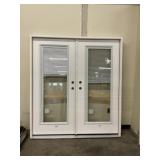72' x 80' LH Fiberglass French Doors w/ Blinds