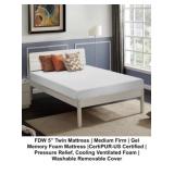 5' Twin Memory Foam Gel Mattress x 2
