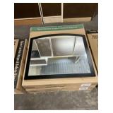 30' Black Framed Arch Top Mirror