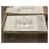 47' Cast Stone Wall Mounted Countertop Sink