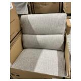 Armless Recliner Chair in Brookdale Ivory