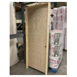 30' x 80' LH Single Panel Oak Door