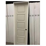 24' x 80' LH 5-Panel Primed Wood Door