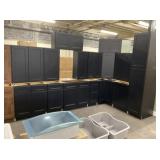 15pc.Silvercreek Midnight Black 36' Kitchen