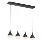 Artika 4-Bulb Island Pendant in Black