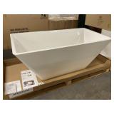 59' x 31' White Freestanding Bathtub