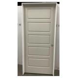 32' x 80' LH 5-Panel Primed Wood Door
