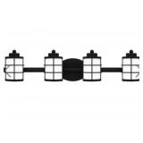 Quoizelï¿½ 4-Bulb Vanity Light in Black