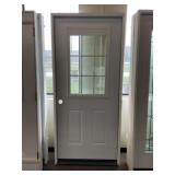 36' x 80' RH Steel HV 9-Lite Ext. Door w/ Blinds