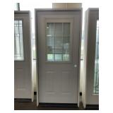 36' x 80' LH Steel HV 9-Lite Ext. Door w/ Blinds