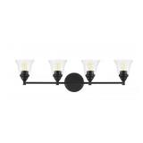 Hampton Bay 4-Bulb Vanity Light in Black