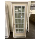 32' x 80' RH Fiberglass FV 15-Lite Exterior Door