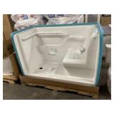 30' x 60' LH White Acrylic Walk In Shower