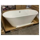 66.9' White Acrylic Free Standing Soaking Bathtub