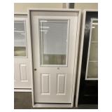 36' x 80' RH Fiberglass Exterior Door w/ Blinds