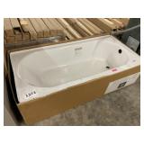 60' x 30' LH White Composite Bathtub
