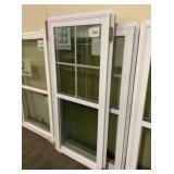 Mixed White Single Hung Vinyl Windows x 2