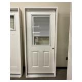 36' x 80' LH Fiberglass Exterior Door w/ Blinds