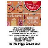 18" x 30" Coir Welcome Mat x4