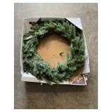 Pre-Lit Battery-Operated Artificial Wreath