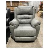 Single Seat Recliner in Gray with Armrests