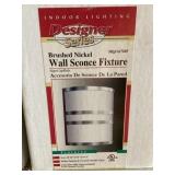 Designer Wall Sconce Fixture in Brushed Nickel x 4