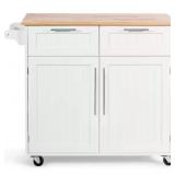 RTA 49" x 24" Kitchen Island Cart in White