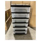 25"H 6-Tier Plastic Office Storage Organizer
