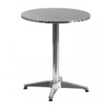 RTA Round Indoor/Outdoor Bar Table in Silver
