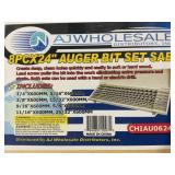 8Pc x 24" SAE Auger Bit Set