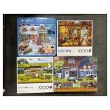 Mixed Lot of 1,000Pc Puzzles x 4Pcs