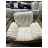 Single Seat Manual Recliner Chair in Rafi White